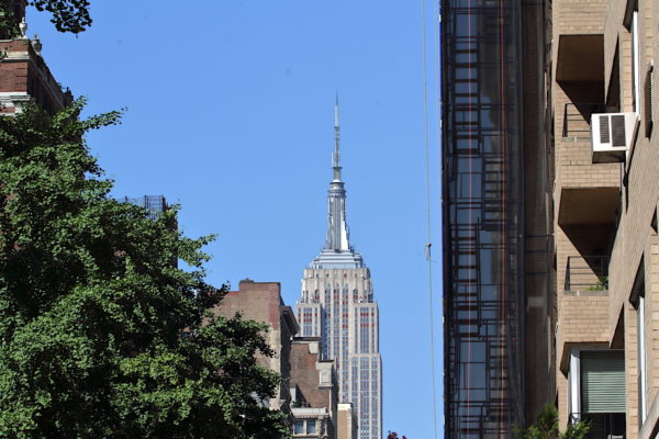 Distant view of Empire State Building