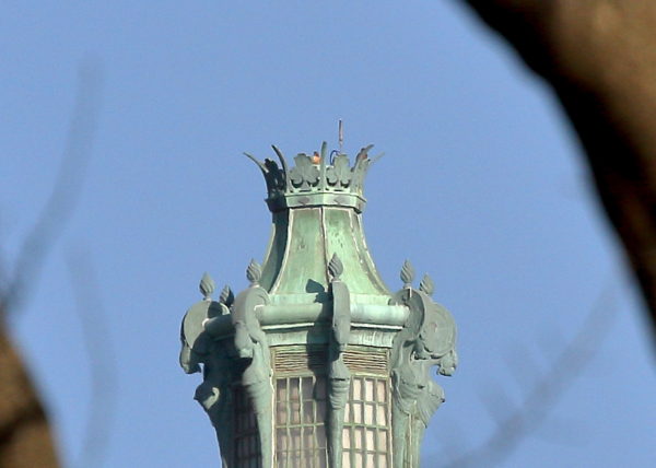 Bobby and Sadie Hawks sitting together on the Con Edison tower