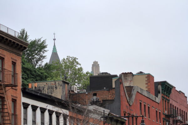 Distant view of Jefferson Library and One Fifth