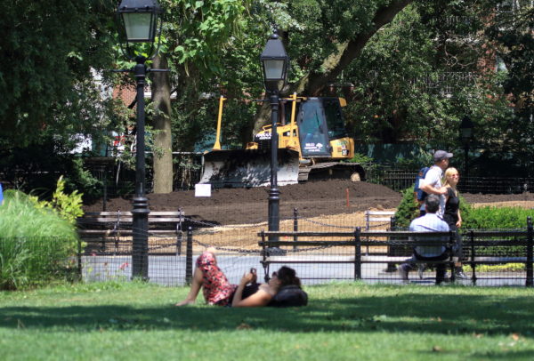 Washington Square Park lawn renovation