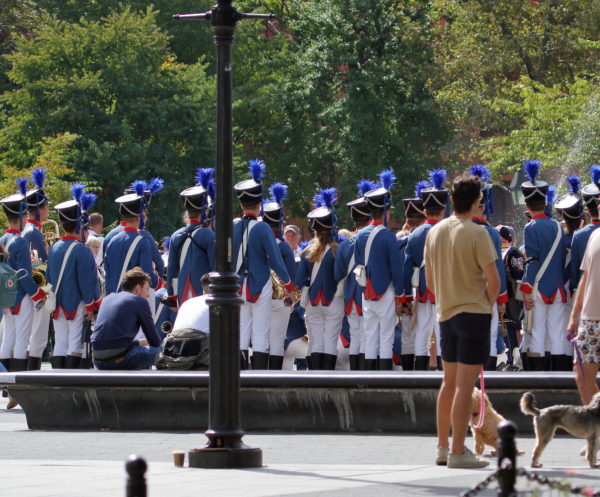 Steuben parade musicians in Washington Square Park