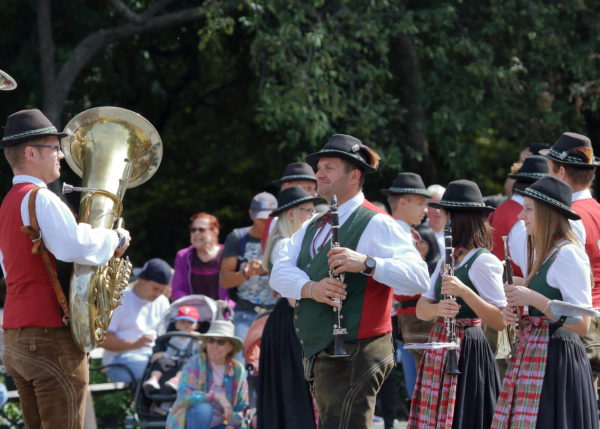 Steuben parade musicians in Washington Square Park